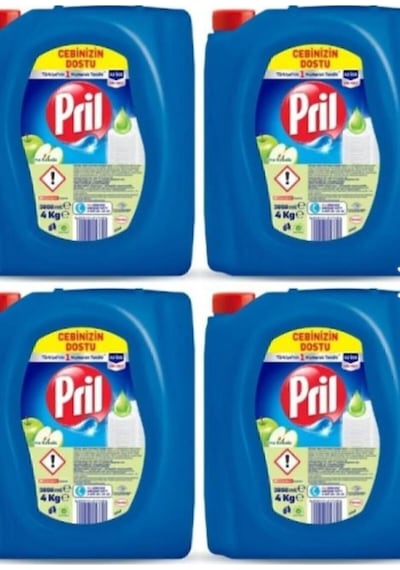 Pril Sıvı Bulaşık Deterjanı  Elma 4 x 4 KG