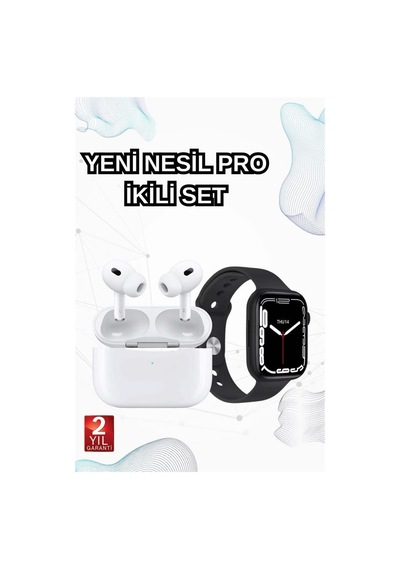 2025 Model Akıllı Saat Ve Yeni Nesil Pro Bluetooth Kulaklık Tws Yüksek Ses Kaliteli - 5000