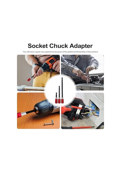 Hızlı Vidalama Adaptörü Altıgen 1/4 Hex Bits Aparatı Şaftlı Manyetik Tornavida Ucu Matkap Bit T