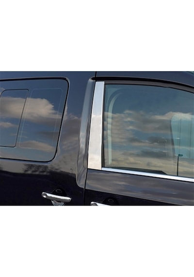 Vw Caddy Krom Kapı Direği 2004-2014 2 Parça Paslanmaz Çelik