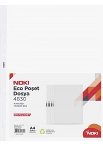 Noki Poşet Dosya A4 Eco 100 Lü 4830
