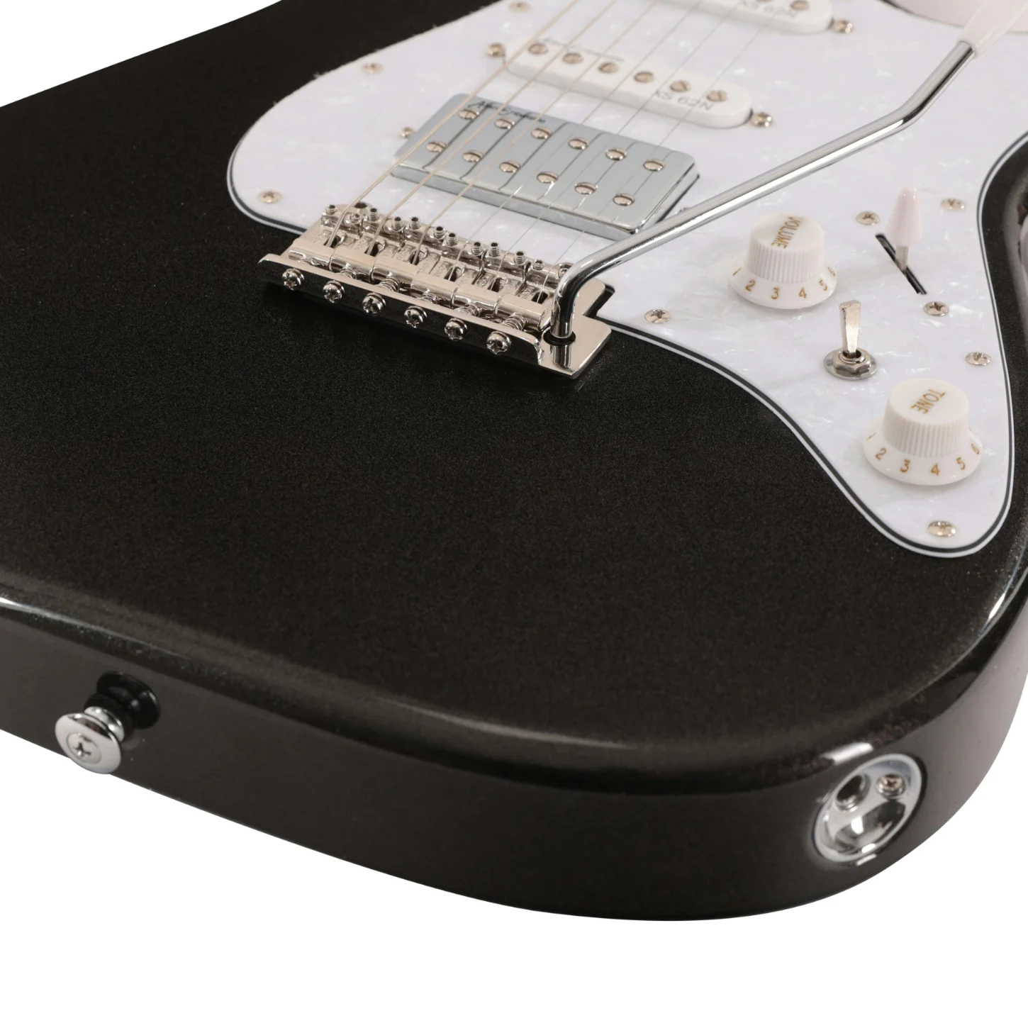 Soloking Ms-1 Classic Electric Guitar İn Metallic Black W/gigbag Siyah-beyaz