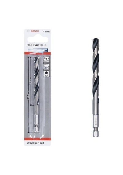 Pointteq Altıgen Şaftlı Hss Matkap Ucu 8 Mm