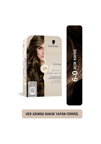 Schwarzkopf Creme Supreme Saç Boyası Açık Kahve 6-0
