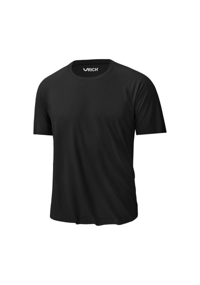 Rich Erkek 3'lü Paket %100 Pamuk Slim Fit Tişört Basic Bisiklet Yaka Kısa Kollu T-shirt Lacivert