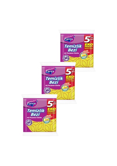 Temizlik Bezi 5'li Paket 34 X 35 Cm Üçlü Paket Diğer