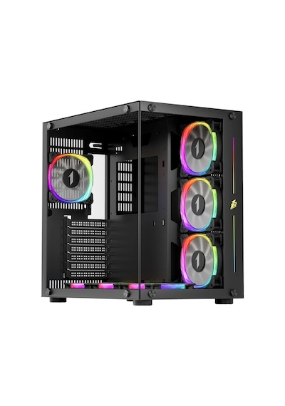 1st Player Sp8 Siyah 750w 80+ Sılver Atx 3.1 Argb 7x12cm Fan Temperli Cam Usb 3.0 Atx Kasa