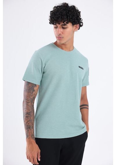 Rowinger Waffle Örgü Dokulu Göğüs Logolu Kolda Mini Cep Detaylı Bisiklet Yaka Erkek Spor T-shirt Çağla Rowinger Waffle Örgü Dokulu Göğüs Logolu Kolda Mini Cep Detaylı Bisiklet Yaka Erkek Spor T-shirt Çağla