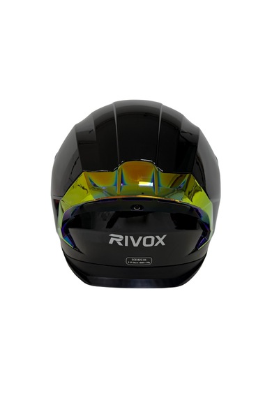 Rivox R1 Revo Kapalı Motosiklet Kaskı Parlak Siyah