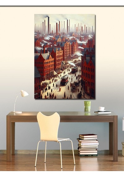 Kanvas Tablo Sanayi Devrimi 70cmx100cm