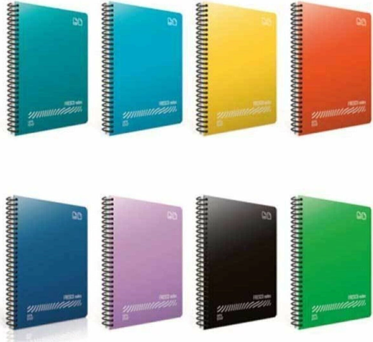 Fresco Spiralli Plastik Kapak A4 Defter 60 Yaprak Kareli 4 Adet