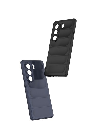 Tecno Camon 40 Pro Kılıf Kamera Korumalı Esnek Silikon Parmak Şeritli Pazarplus Koyu Yeşil