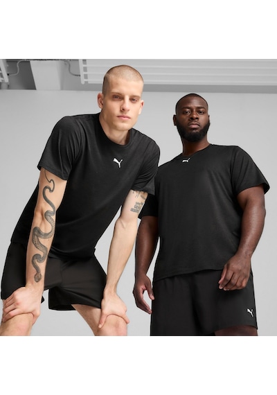 Puma 52592001 Essentials Heather Cat Tee Unisex Spor Tişört SIYAH
