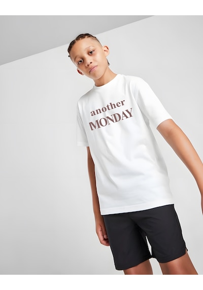 Uyguntarz Çocuk Another Mondaybaskılı Pamuklu Tshirt Beyaz