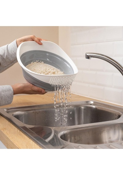 Katlanabilir Pratik Pirinç, Mercimek Süzgeci Yer Kaplamayan Katlanır Süzgeç Geniş Ve Kullanışlı Tasarım 30x25x15,5 Cm Diğer