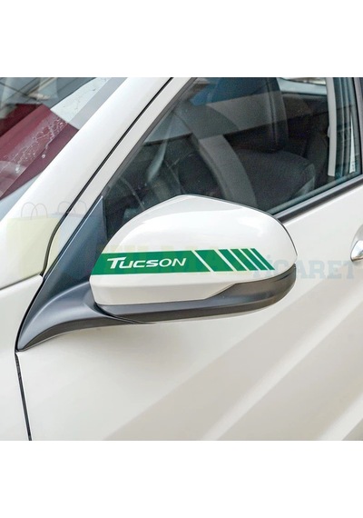 Hyundai Tucson Yan Dikiz Ayna Kapağı Şerit Oto Sticker Etiket 6Ad 20 X 2 Cm
