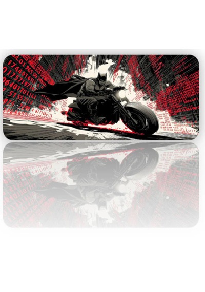 Bat Men Baskılı 90x40 Kaymaz Taban Mousepad 90x40cm