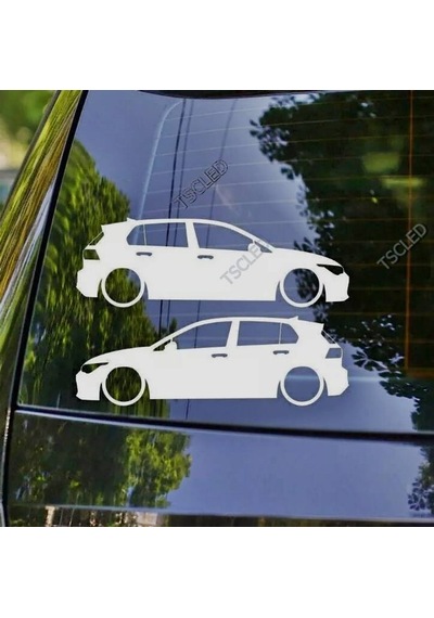 Golf Mk8 Gtı Gt Kelebek Cam Oto Sticker 17 Cm 2 Adet