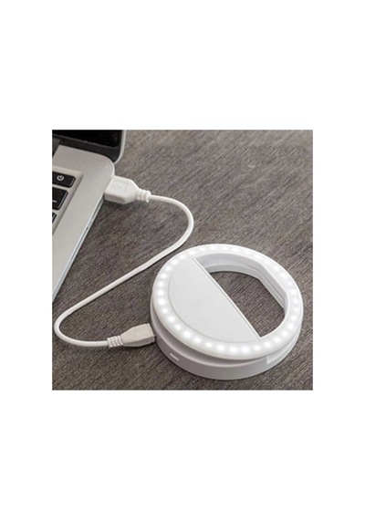 Zore Youtuber Led Selfie Led Işıklı Telefon Tutucu Makyaj Işığı Ring Light Usb Girişli