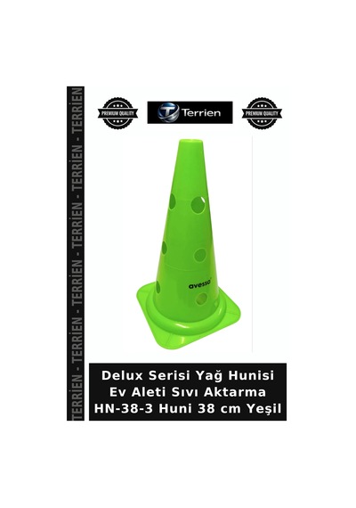 Özel Üretim Su Hunisi Garaj Gereci Atölye Aracı Hn-38-3 Huni 38 Cm Yeşil