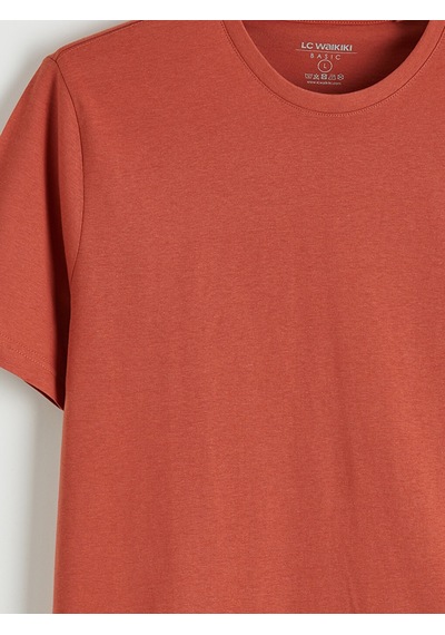Lcwaıkıkı Classic Kahverengi %100 Pamuklu Regular Fit Basic Tişört