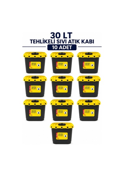 30 Lt Tehlikeli Sıvı Atık Kabı 10 Adet