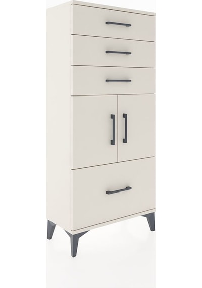 Hyperion Dolap Tek Raflı 4 Çekmeceli 2 Kapaklı 60x44x134 Ayta... Aytaşı