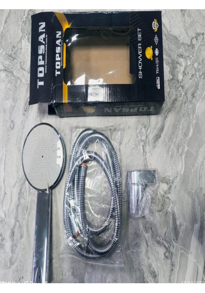 Elduşu Seti Shower Set Elduşu+mafsal+spral Krom - Beyaz