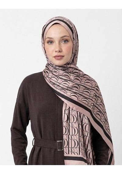 Bushu İmza Monogram Twill Şal 70x190 Bej