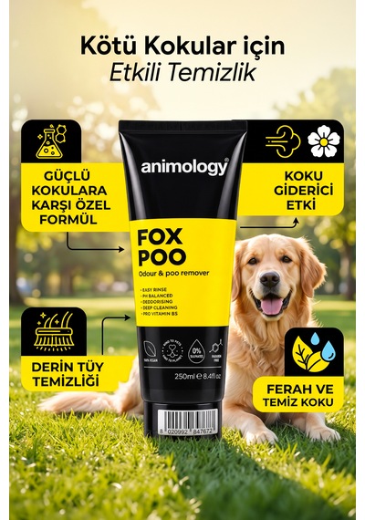 Animology Fox Poo Kötü Köpek Kedi Koku Giderici Şampuanı 250 Ml