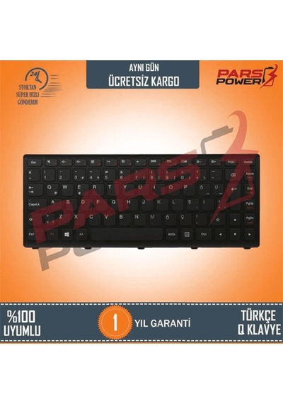 Parspower Lenovo Ideapad M30-70 Uyumlu Notebook Klavye (Siyah Tr)