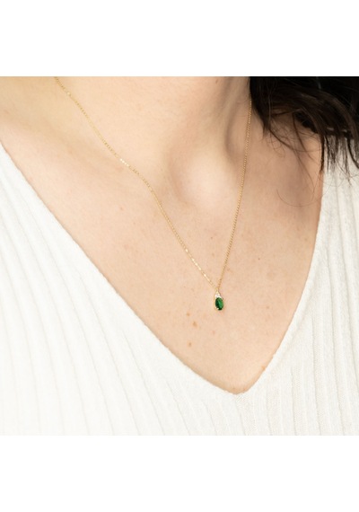 Kayra Mücevher Peridot Altın Kolye Akm82