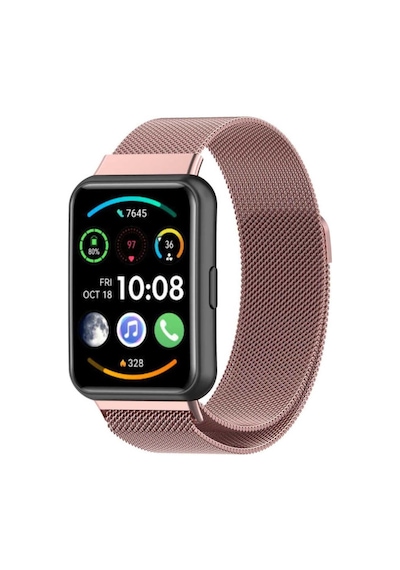Huawei Watch Fit 2 Uyumlu Manyetik Milano Loop Metal Hasır Kordon Şık, Ayarlanabilir, Nefes Alabilir Tasarım - Pembe Çok Renkli Huawei Watch Fit 2 Uyumlu Manyetik Milano Loop Metal Hasır Kordon Şık, Ayarlanabilir, Nefes Alabilir Tasarım - Pembe Çok Renkli