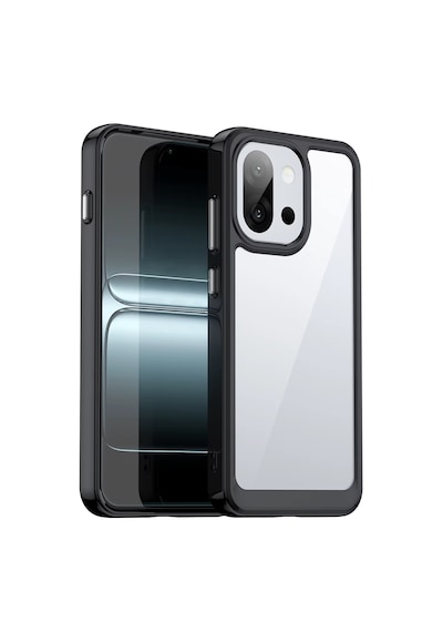 Microcase Oneplus 13t Shield Serisi Darbeye Dayanıklı Yarı Esnek Plastik Tpu Kılıf - Al8100 Siyah