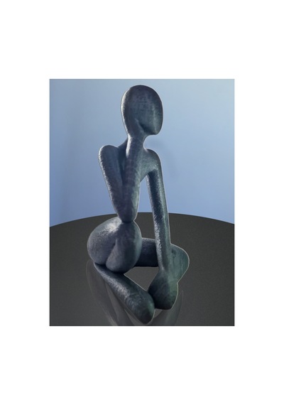 Eselya3d Düşünen Modern Figür,biblo,heykel-20cm