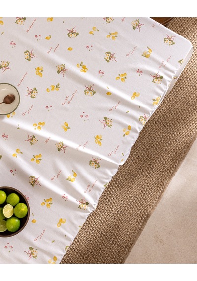 Monela %100 Pamuk Masa Örtüsü - Sarı - 160x160 Cm 8684427310120 Çok Renkli