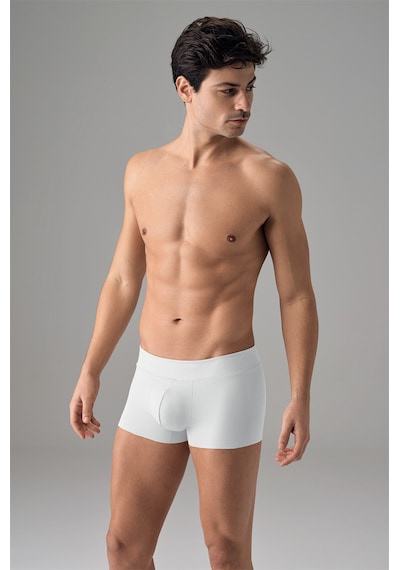 Doreanse Erkek Dikişsiz Mini Paça Boxer 1749 - Beyaz