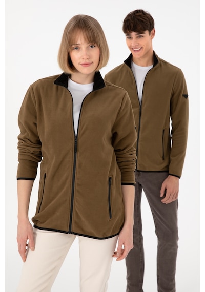 U.S. Polo Assn. Erkek Haki Basic Polar Hırka 50298066-VR027