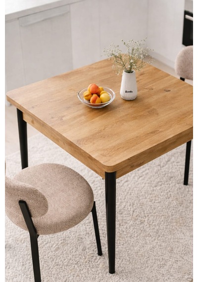 Renlife Ahşap Mutfak Masası Takımı Metal Ayaklı 2 Adet Antrasit Sandalye 70x70 Masa 2kahve Çam Çam - Kahve Vivo Renlife Ahşap Mutfak Masası Takımı Metal Ayaklı 2 Adet Antrasit Sandalye 70x70 Masa 2kahve Çam Çam - Kahve Vivo