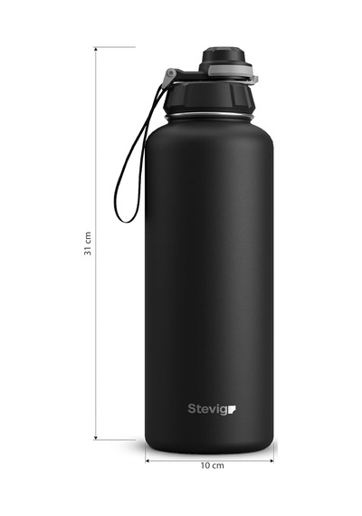 Stevig 1 Hand Leak-proof Sızdırmaz Çelik Termos 1500 Mililitre Black St-235 Çok Renkli