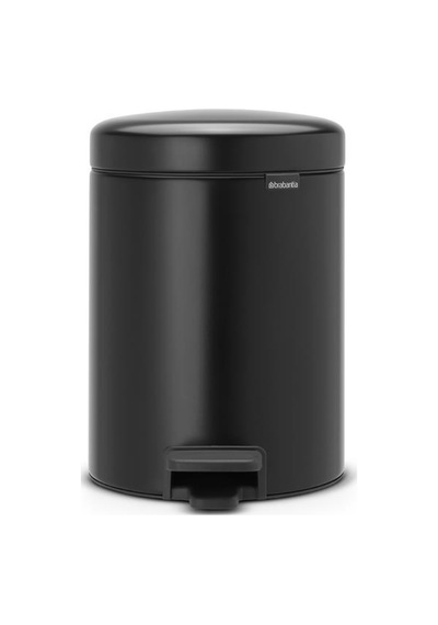 Brabantıa - Newıcon Matt Black Pedallı Çöp Kutusu 2x2l