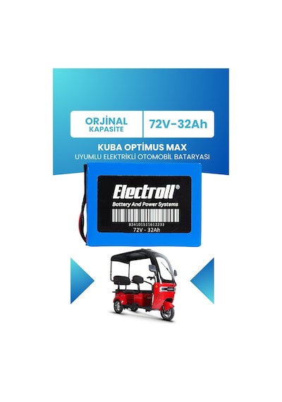Kuba Optimus Max Uyumlu Batarya Lifepo4 72v 32ah