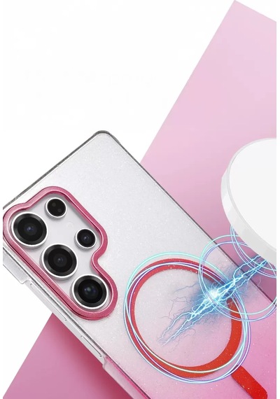 Newface Samsung Galaxy S25 Ultra Glossy Magsafe Kapak - Mor