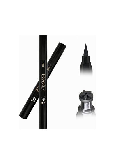 3b Trend Çift Uçlu Çiçek Desenli Kalem Eyeliner 001 Black