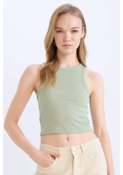DeFacto Fitted Halter Yaka Fitilli Kaşkorse Atlet U0357AZ25SMGN1135 DeFacto Fitted Halter Yaka Fitilli Kaşkorse Atlet U0357AZ25SMGN1135