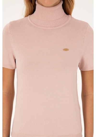 U.S. Polo Assn. Kadın Pudra Boğazlı Kazak 50314835-VR042