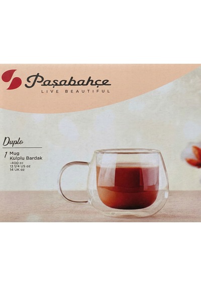 Paşabahçe Live Beautıful Paşabahçe Double Wall 400cc Şeffaf Cam