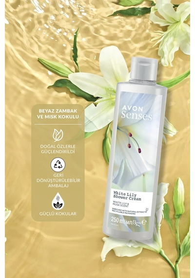 Avon Senses White Lily Beyaz Zambak Kokulu Duş Jeli  2 x 250 ML