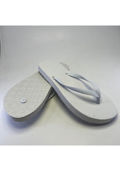 10 Adet Parmak Arası Beyaz Erkek Terlik Eva Taban 14 Mm Flip Flop 44 Numara Resimdeki Renk