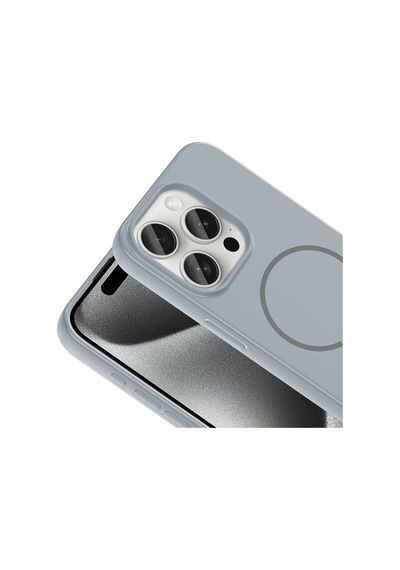 Apple iPhone Uyumlu 15 Pro Max Kılıf Magsafe Destekli Kamera Korumalı Yumuşak Silikon Pazarplus Rose Pembe